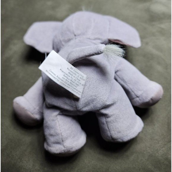 2000 Endangered Wildlife Friends Elephant Plush Bean Bag Stuffed Animal Y2K 7 In - Picture 6 of 7
